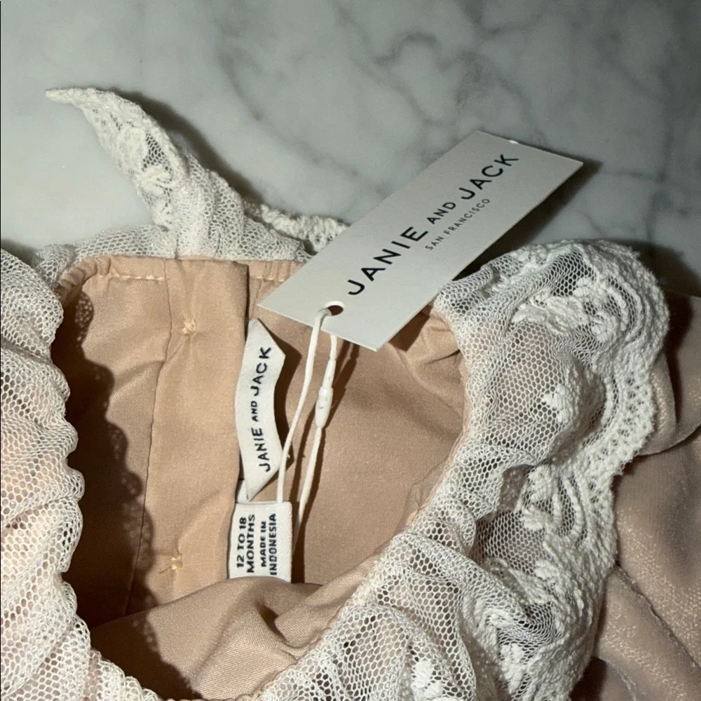 NWT JANIE & JACK VELVET DRESS WITH BLOOMER 12/18M